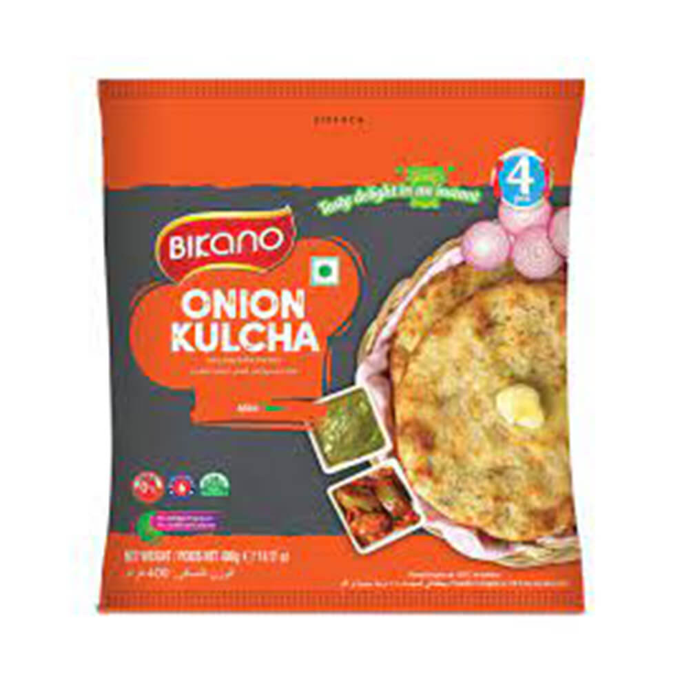 Bikano Onion Kulcha 400g (4 pcs) Indian Frozen Bread